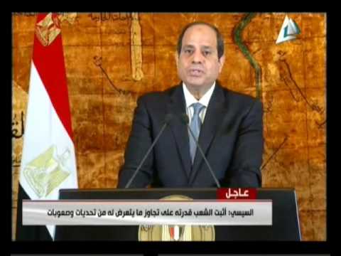 بالفيديو.. السيسي إراده المصريين لا يمكن أن تنكسر