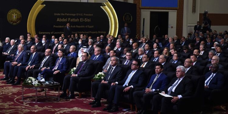 تحت رعاية الرئيس السيسي  صور..رئيس الوزراء يُعلن إطلاق الاستراتيجية الوطنية للملكية الفكرية