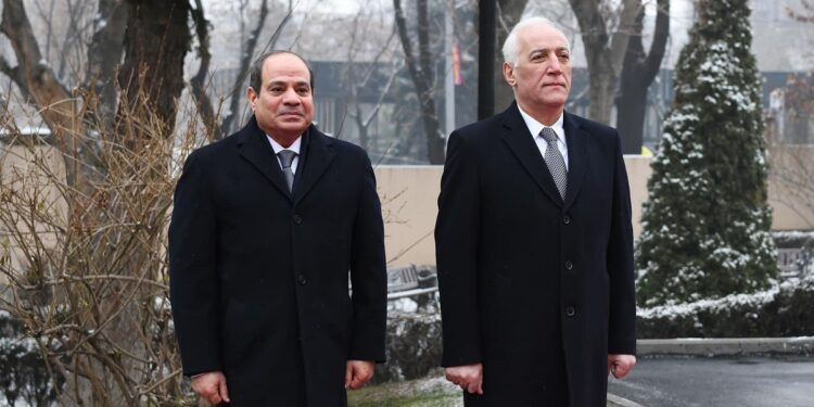 تفاصيل لقاء الرئيس السيسي مع نظيره الأرميني