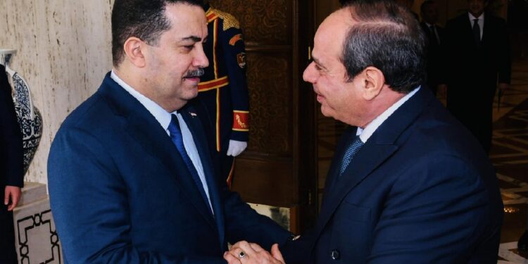 الرئيس السيسي يستقبل رئيس وزراء العراق