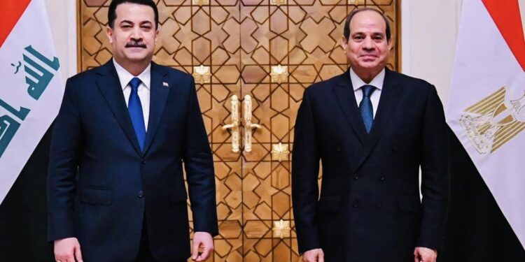 الرئيس السيسي يستقبل رئيس وزراء العراق