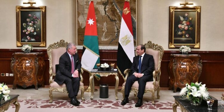 فيديو.. الرئيس السيسي وملك الأردن يرحبان بالهدنة الإنسانية المعلنة في غزة