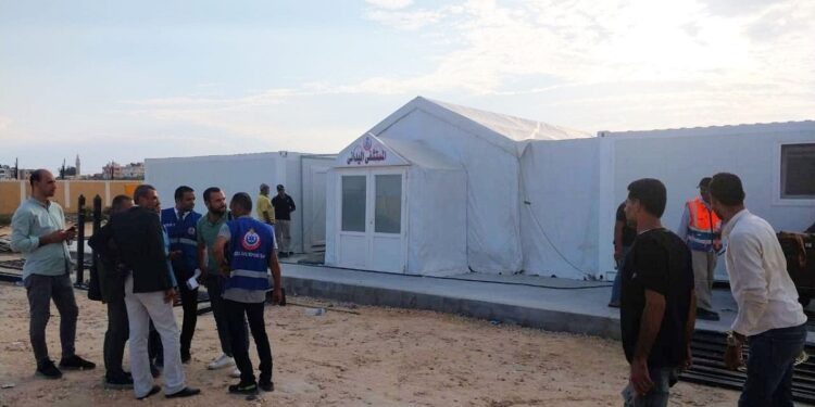 بتوجيهات الرئيس السيسي.. الإنتاج الحربي تشارك بمستشفى ميداني لدعم الأشقاء الفلسطينيين المصابين