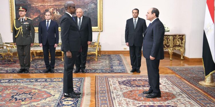 صور.. الرئيس السيسي يتسلم أوراق اعتماد عدد من السفراء الجدد لدى القاهرة