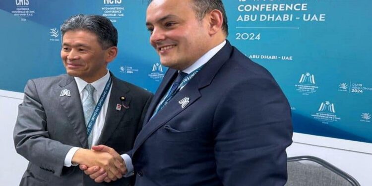 وزير التجارة يعقد سلسلة لقاءات مكثفة مع وزراء تجارة الدول أعضاء بمنظمة التجارة العالمية