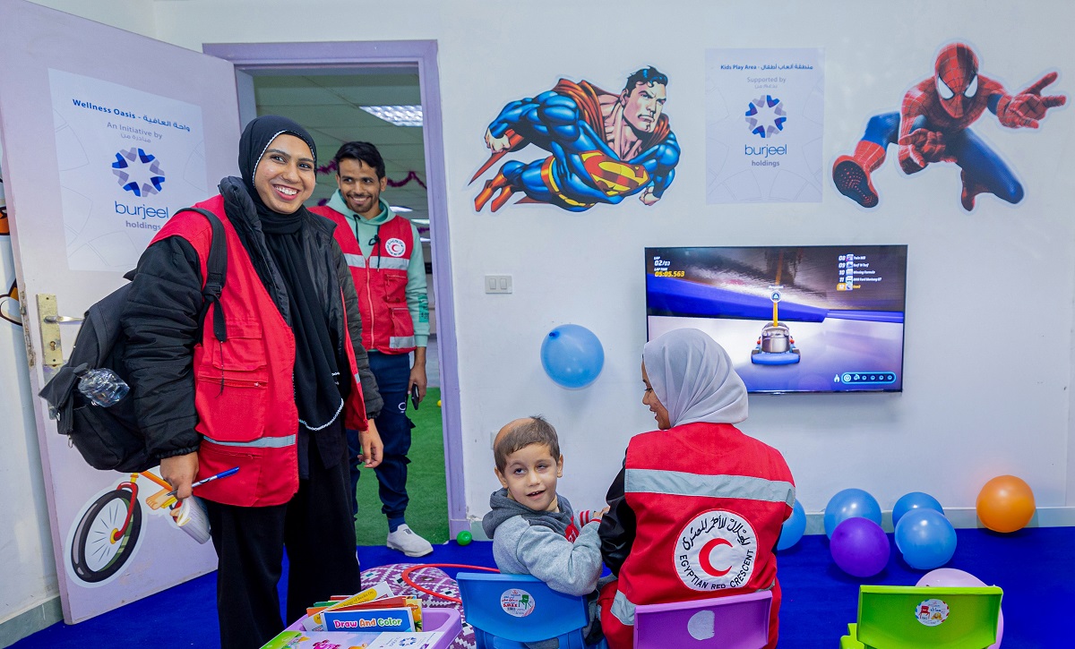 A recreational area dedicated by Burjeel Holdings to the young patients from Gaza at Al Arish Hospital