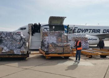 طائرة مساعدات مصرية إغاثية تصل سوريا..صور