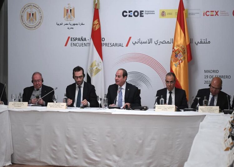 الرئيس السيسي يلتقي ممثلي مجتمع الأعمال الإسباني لتعزيز التعاون الاقتصادي