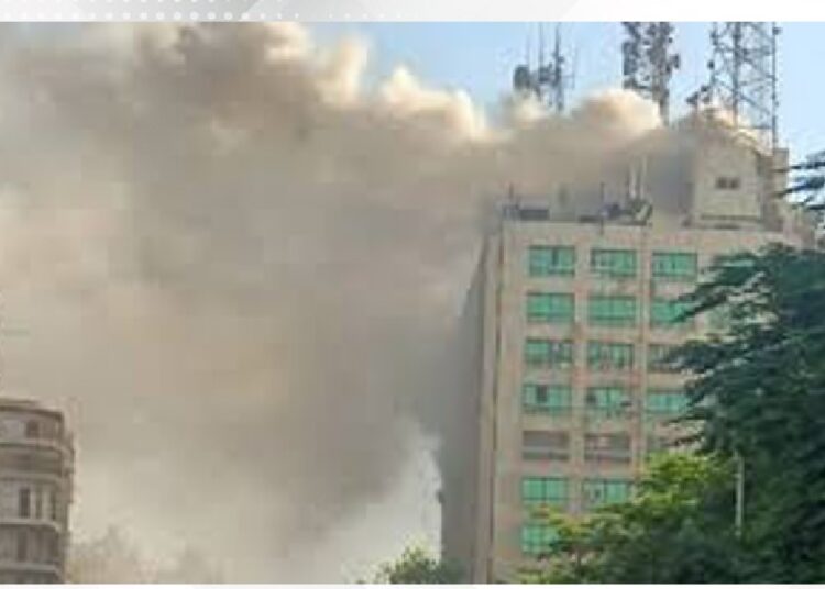 حريق سنترال رمسيس