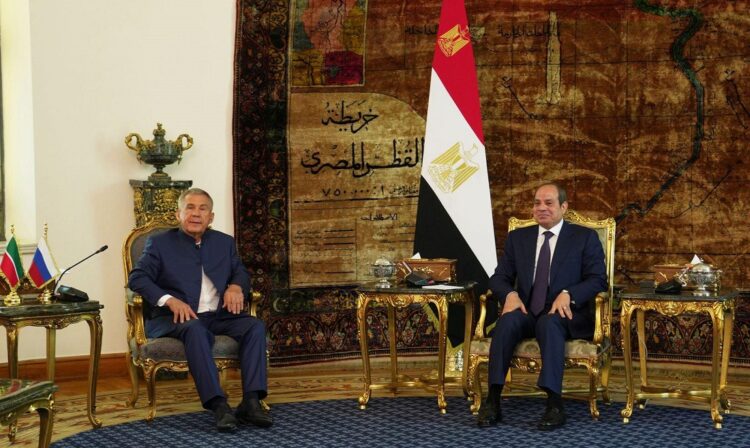 تفاصيل استقبال الرئيس السيسي لنظيره التتارستاني بروسيا الاتحادية