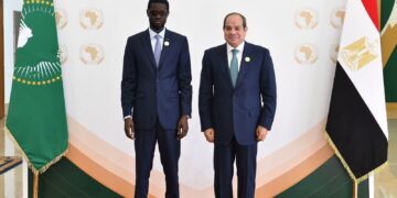 الرئيس السيسي يستقبل نظيره السنغالي بالمعلمين الجديدة